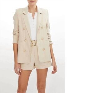 Generation Love silvia linen blend  blazer in almond size M style SU22312